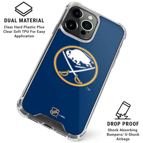 NHL Buffalo Sabres Solid Background iPhone 16 Pro Clear Case